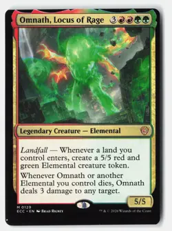 Omnath, Locus of Rage M Normal Commander: Lorwyn Eclipsed 129 NM Miscut - Image 1