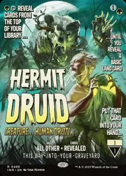 1x Hermit Druid ~~ Borderless Showcase - Foil NM-Mint, English Innistrad Remaste - Image 1