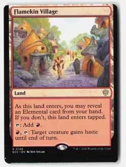 Flamekin Village R Normal Commander: Lorwyn Eclipsed 149 NM Miscut - Image 1