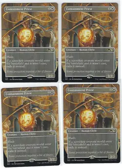 MTG Core Set 2021 Containment Priest Borderless x 4 - Image 1
