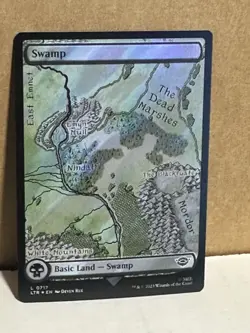 MTG Magic The Gathering LOTR Lord of the Rings Full Art Surge Foil 717 Swamp LC1 - Image 1