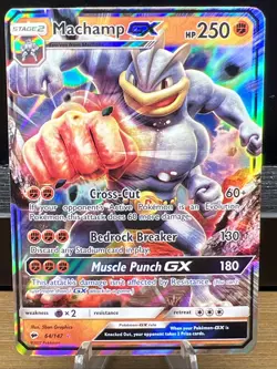 Pokemon Machamp GX Burning Shadows 64/147 Ultra Rare Holo Card English - Image 1