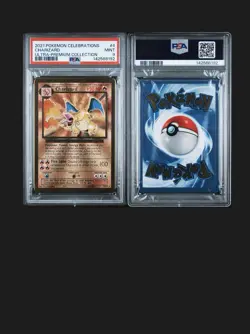 2021 Pokemon Celebrations 25th UPC Charizard Gold Metal #4 PSA 9 MINT - Image 3