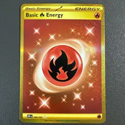 Pokemon TCG Basic Fire Energy 230/197 Obsidian Flames Secret Rare Holo NM - Image 1