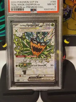 2024 Pokemon TCG Svp En Teal Mask Ogerpon EX #166 Ogerpon EX Premium Coll PSA 8 - Image 1
