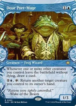 Dour-Port Mage (Showcase) - Bloomburrow BLB - Rare - MTG Magic - Pack fresh - Image 1