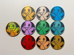 Pokemon TCG Charmander Cubone Ditto Rare Holo Plastic medal Chinese 151 - Image 1
