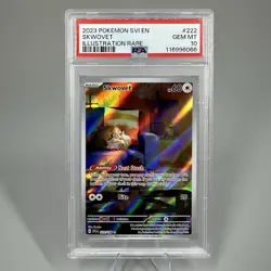 2023 Pokemon Scarlet & Violet Illustration Rare #222 Skwovet PSA 10 - Image 1