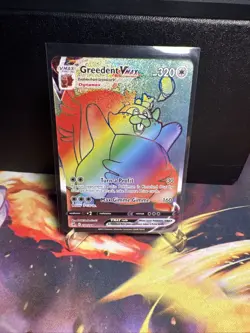 Pokemon Greedent TCG VMAX Fusion Strike Holo Ultra Rare 262/264 - Image 1