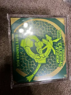Pokemon 2018 Celestial Storm Elite Trainer Box ETB Sealed MINT In Acrylic Case - Image 1