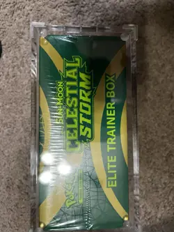 Pokemon 2018 Celestial Storm Elite Trainer Box ETB Sealed MINT In Acrylic Case - Image 5