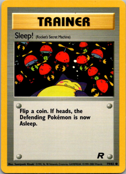 Pokemon TCG - Sleep! - 79/82 - Team Rocket - MP/LP Unlimited Common (2000) - Image 1