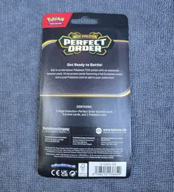 Pokemon TCG Perfect Order Blister Pack Chikorita Meganium Clauncher Clawitzer - Image 3