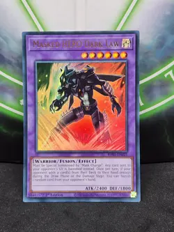 Yugioh Masked HERO Dark Law RA01-EN025 Ultra Rare 1st Edition NM - Image 1