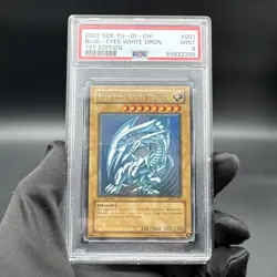 2002 Yugioh Blue-Eyes White Dragon SDK-001 1st Edition Starter Deck: Kaiba PSA 9 - Image 1
