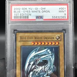 2002 Yugioh Blue-Eyes White Dragon SDK-001 1st Edition Starter Deck: Kaiba PSA 9 - Image 2