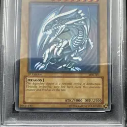 2002 Yugioh Blue-Eyes White Dragon SDK-001 1st Edition Starter Deck: Kaiba PSA 9 - Image 3