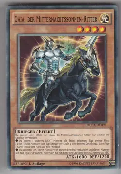 YU-GI-OH Gaia Der Mitternachtssonnen Ritter Common DUEa-DE091 - Image 1