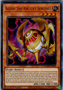 Agido the Ancient Sentinel Yugioh MAMA-EN028 Ultra Rare 1st Edition NM Yugioh - Image 1