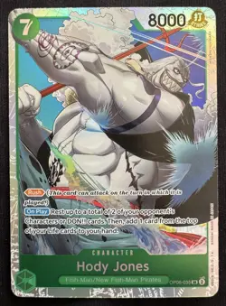 Hody Jones OP06-035 Super Rare Foil Wings of the Captain One Piece NM - Image 1
