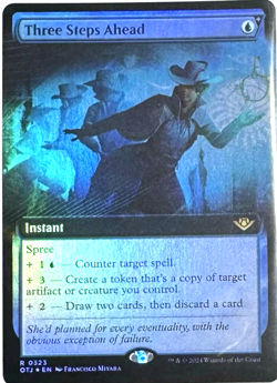 Three Steps Ahead (323/441) Outlaws of Thunder Junction RARE FOIL MtG TCG Card - Image 1