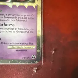 Pokemon TCG Triumphant Gengar Trading Card 94/102 Prime Ultra Rare - Image 2