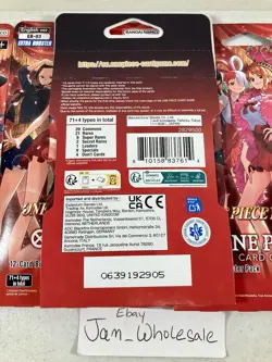 LOT OF 4 One Piece CGC Card Game EB-03 Heroines Edition Sleeved Booster Pack NEW - Image 2