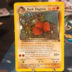 Pokemon Dark Dugtrio Holo Rare Team Rocket 6/82 50 HP English Unlimited Card - Image 1