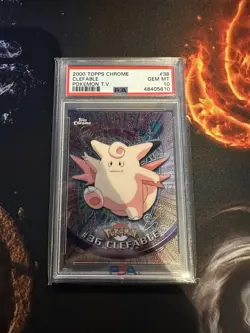 Clefable 2000 Pokemon Card Holo Topps Chrome T.V. No #36 💎PSA 10 Gem Mint💎 - Image 1