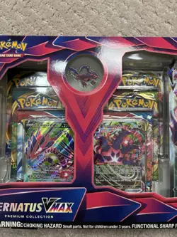 Pokemon Eternatus VMAX Premium Collection Box Sealed Promo Cards 6 BOOSTERS - Image 4