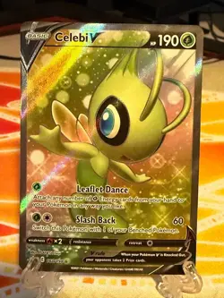 Pokemon TCG Celebi v Full Art Holo Rare Card 160/198 Chilling Reign - Image 1