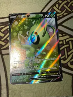 Pokemon TCG Celebi v Full Art Holo Rare Card 160/198 Chilling Reign - Image 3