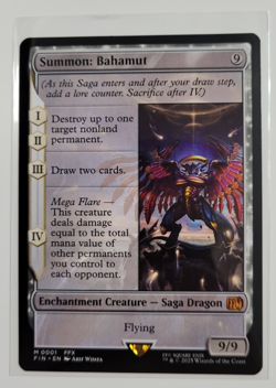Final Fantasy MTG Magic The Gathering Summon Bahamut Non-Foil Rare FIN - Image 1