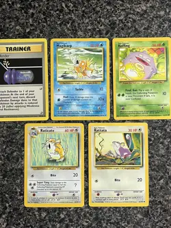1999 Pokemon Cards Lot Of 5 Base Set - Image 1