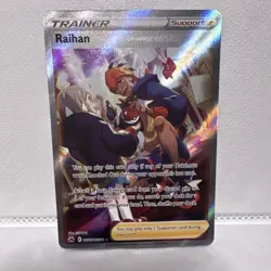 Pokemon TCG Crown Zenith Raihan GG65/70 Trainer Full Art Ultra Rare Holo - Image 1