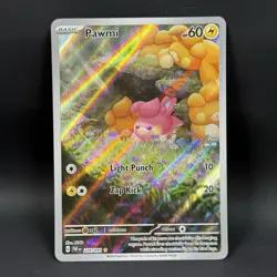 Pokemon Pawmi 226/091 NM Illustration Rare Paldean Fates - Image 1