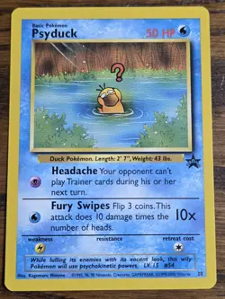 Pokemon Wotc Black Star Promo # 20 Psyduck,,not played - Image 1