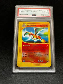 Pokemon CHARIZARD 6/165 (Reverse Holo) Expedition PSA 8 - Image 1