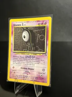 Pokemon Unown A 14/75 Holo Neo Discovery Unlimited 2001 MP - Image 3