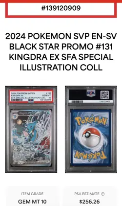 Pokemon TCG Kingdra EX Shrouded Fable 131 Promo | PSA 10 - Image 1