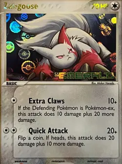 2005 Pokemon EX Emerald-Zangoose 21/106 Reverse Holo Rare-POP 13-CGC Gem Mint 10 - Image 4