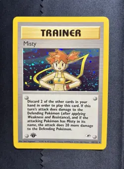 Pokemon 1st Edition Misty & Brock Holo Trainer | Gym Heroes WOTC - Image 2