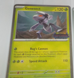 2025 Pokemon Phantasmal Flames, Genesect Stamped cosmic Promo #008 +reverse holo - Image 5