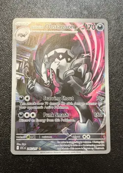 Pokemon Galarian Obstagoon Full Art Holo Rare 245/217 - Image 1