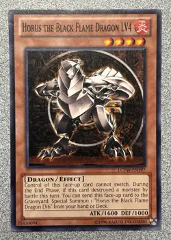 Horus the Black Flame Dragon LV4 LCYW-EN197 Yugi's World Unlimited NM - Image 1