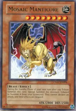 3X Mosaic Manticore CSOC-EN094 / RARE / MINT! / UNLIMITED / YU-GI-OH - Image 1