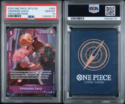 2025 ONE PIECE OP12-LEGACY OF THE MASTER TREASURE RARE VINSMOKE SANJI PSA 10 - Image 3