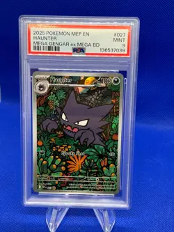 Pokemon Gengar EX Battle Deck Haunter 027 Black Star Promo PSA 9 - Image 1