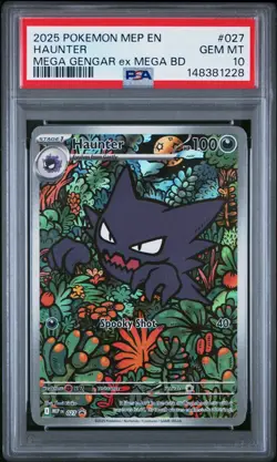PSA 10 Haunter 2025 POKEMON MEP EN-ME BLACK STAR PROMO #027 - Image 1