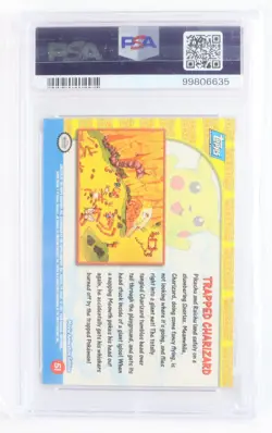 1999 Pokemon Topps Movie Edition Trapped Charizard Foil #51 NM 7 PSA Graded - Image 2